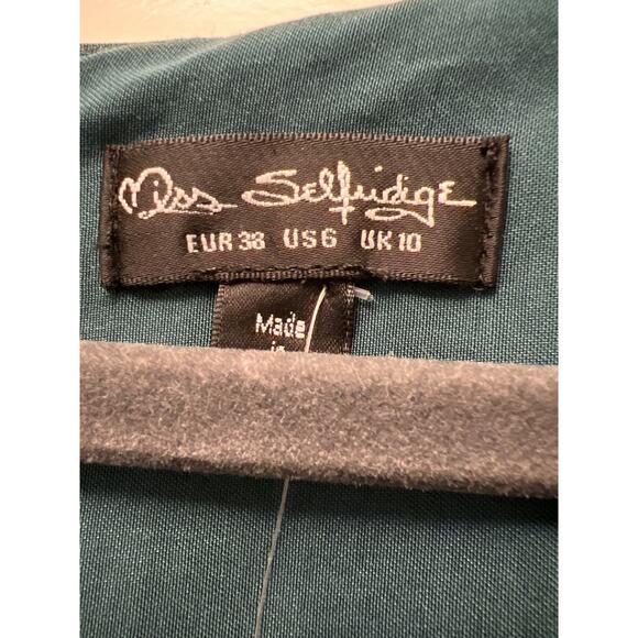 NWT‎ Miss Selfridge Women’s V-Neck 3/4 Sleeve Floral Cropped Jumpsuit Sz 6 Green - Picture 5 of 8